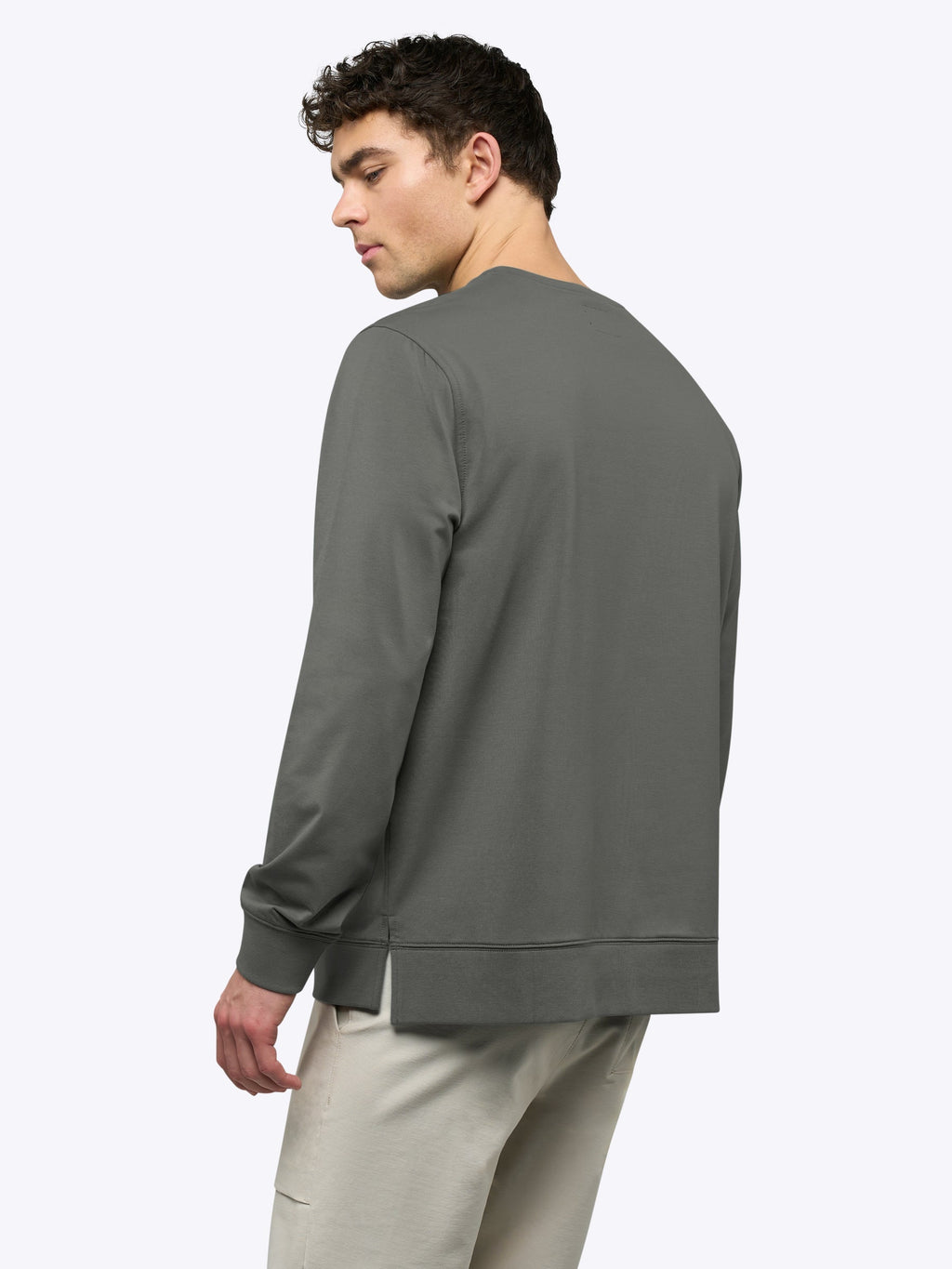 Hyperloop Pullover Split-Hem | Castor Grey Signature-Fit