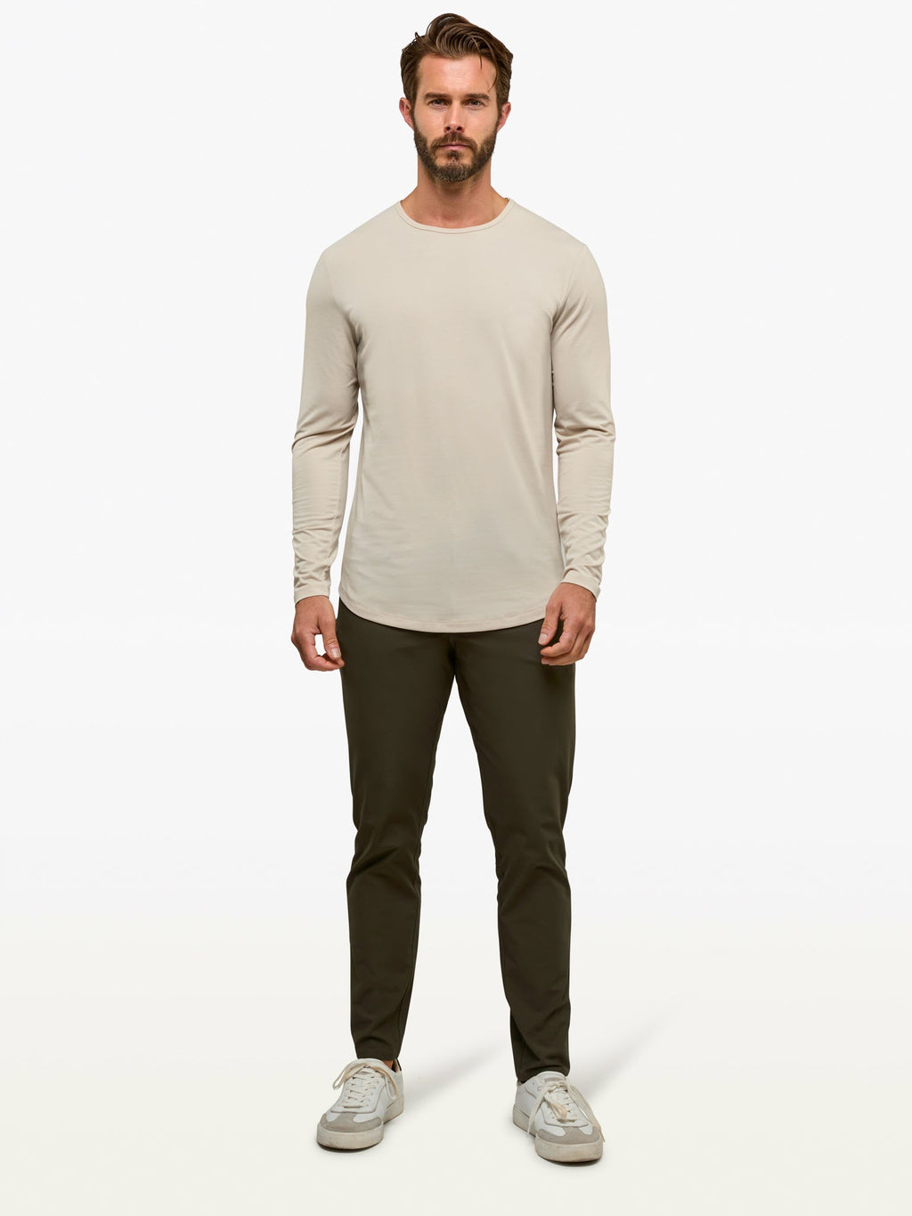 AO Long Sleeve Curve-Hem Tee | Clay Signature-fit PYCA Pro®