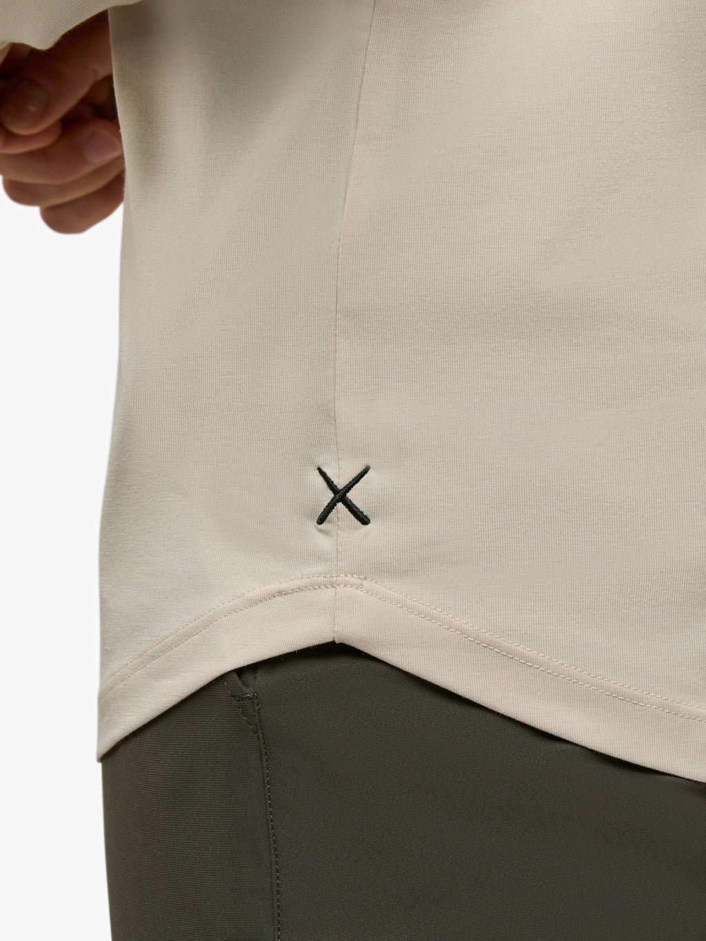 AO Long Sleeve Henley Curve-Hem | Clay Signature-fit PYCA Pro®