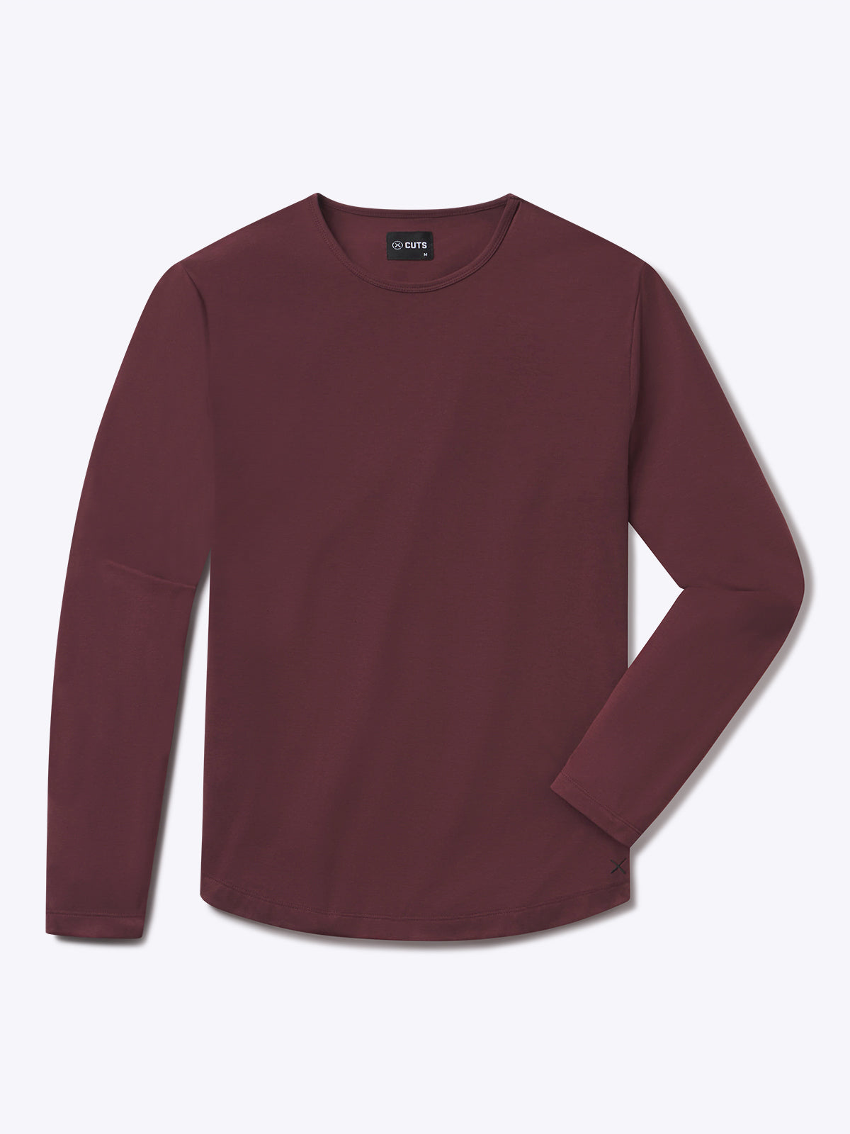 AO Long Sleeve Curve-Hem Tee | Currant Signature-Fit PYCA Pro®