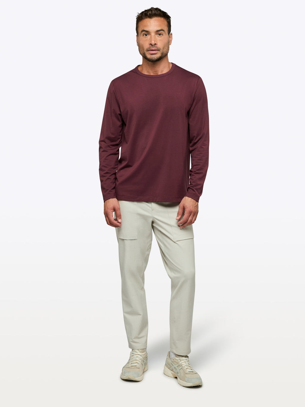 AO Forever Long Sleeve Tee | Currant Classic-Fit PYCA Pro®