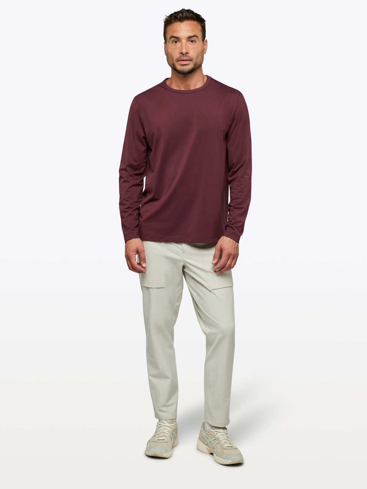 AO Forever Long Sleeve Tee | Currant Classic-Fit PYCA Pro®