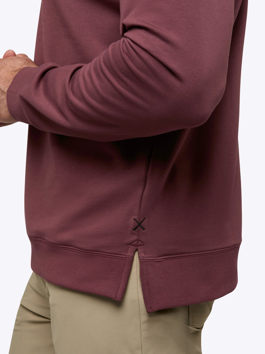 Hyperloop Pullover Split-Hem | Currant Signature-Fit