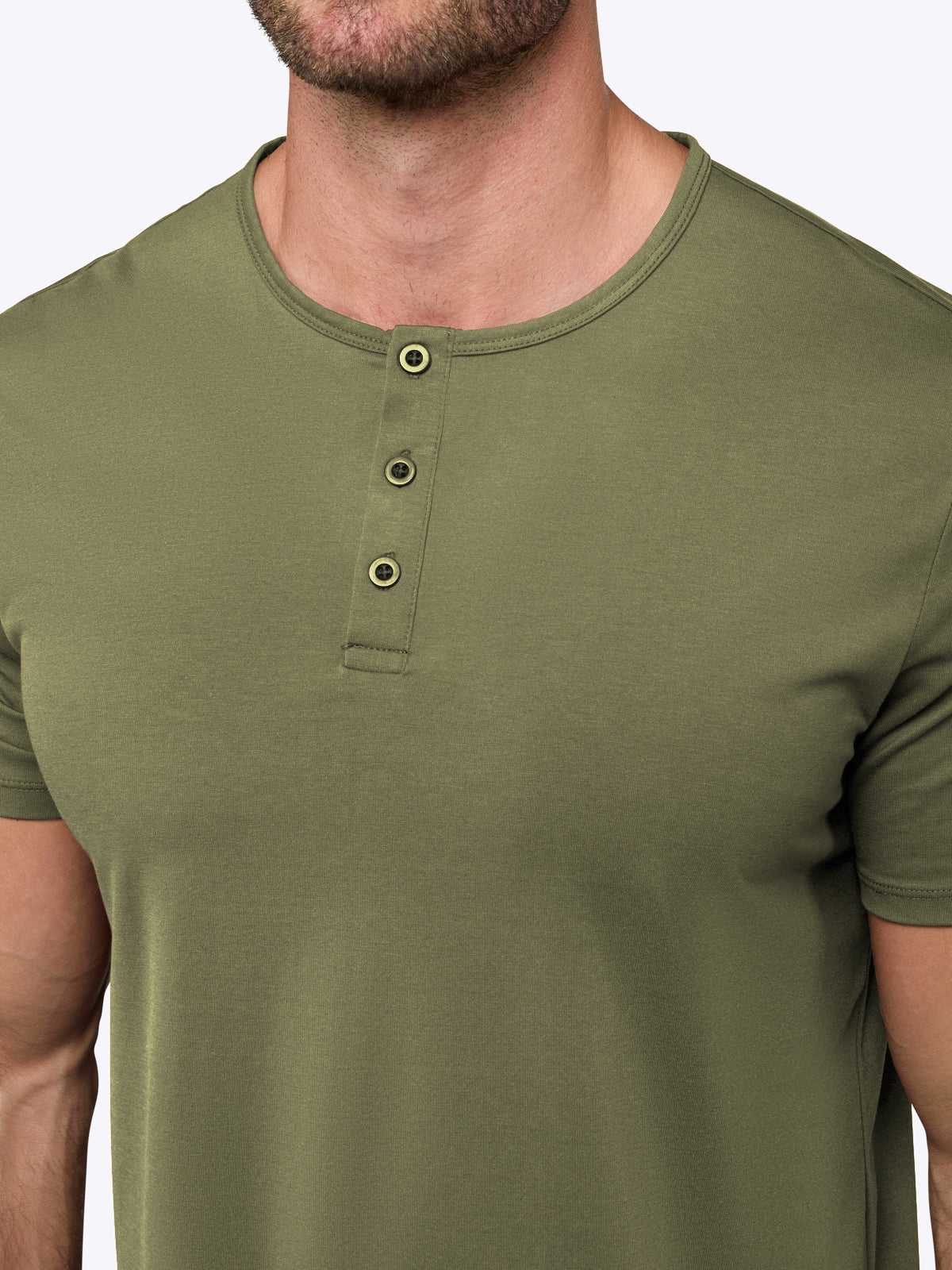 AO Henley Curve-Hem | Capers Signature-Fit PYCA Pro®