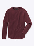 AO Long Sleeve Curve-Hem Tee | Deep Cranberry Signature-fit PYCA Pro®
