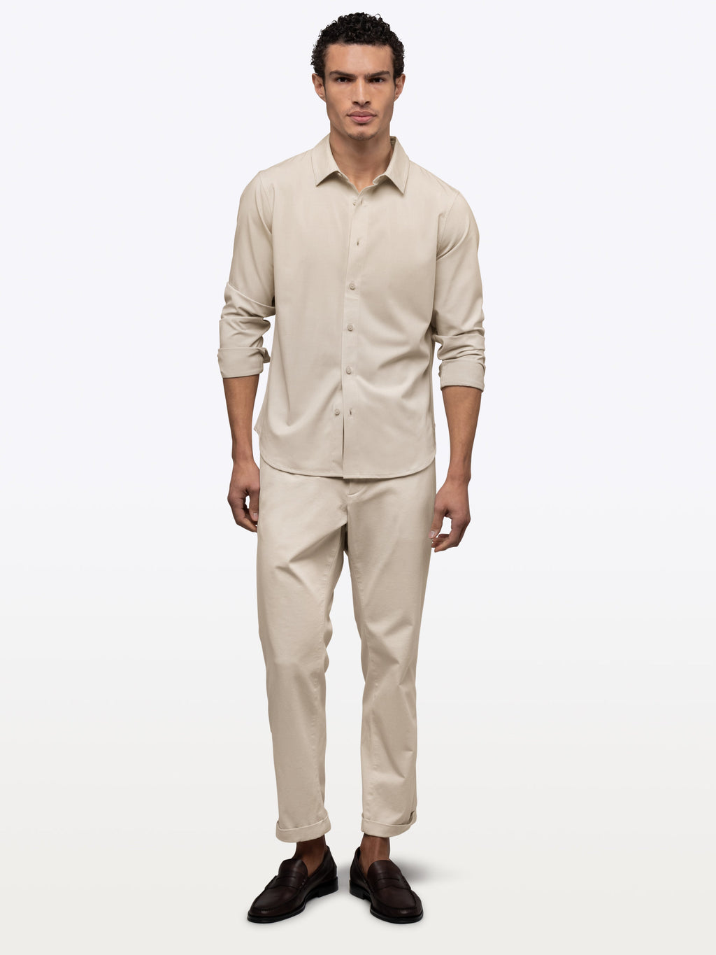 SoHo Long Sleeve Button Up | Sand Dune Signature-fit