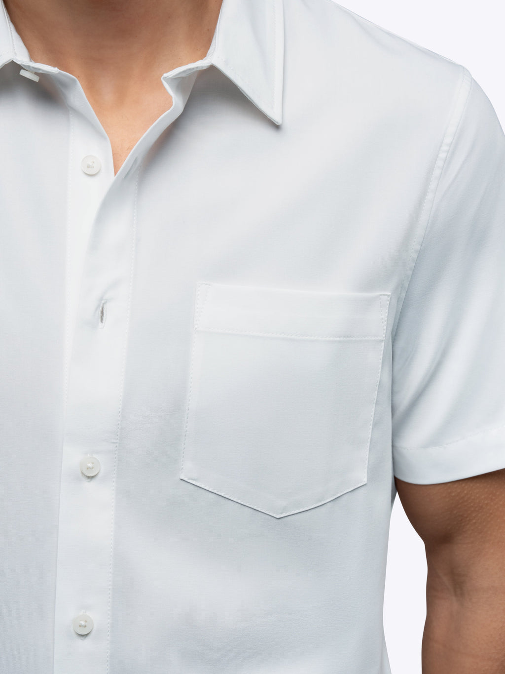 SoHo Short Sleeve Button Up | White Signature-fit