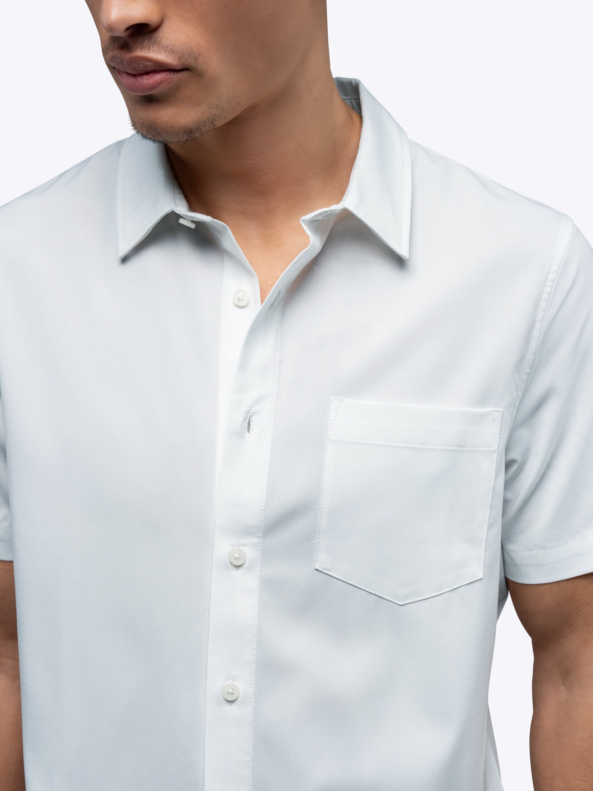 SoHo Short Sleeve Button Up | White Signature-fit