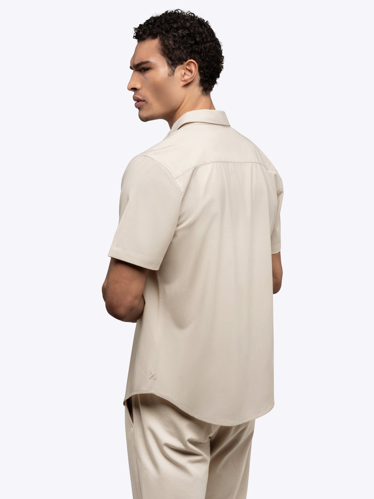 SoHo Short Sleeve Button Up | Sand Dune Signature-fit