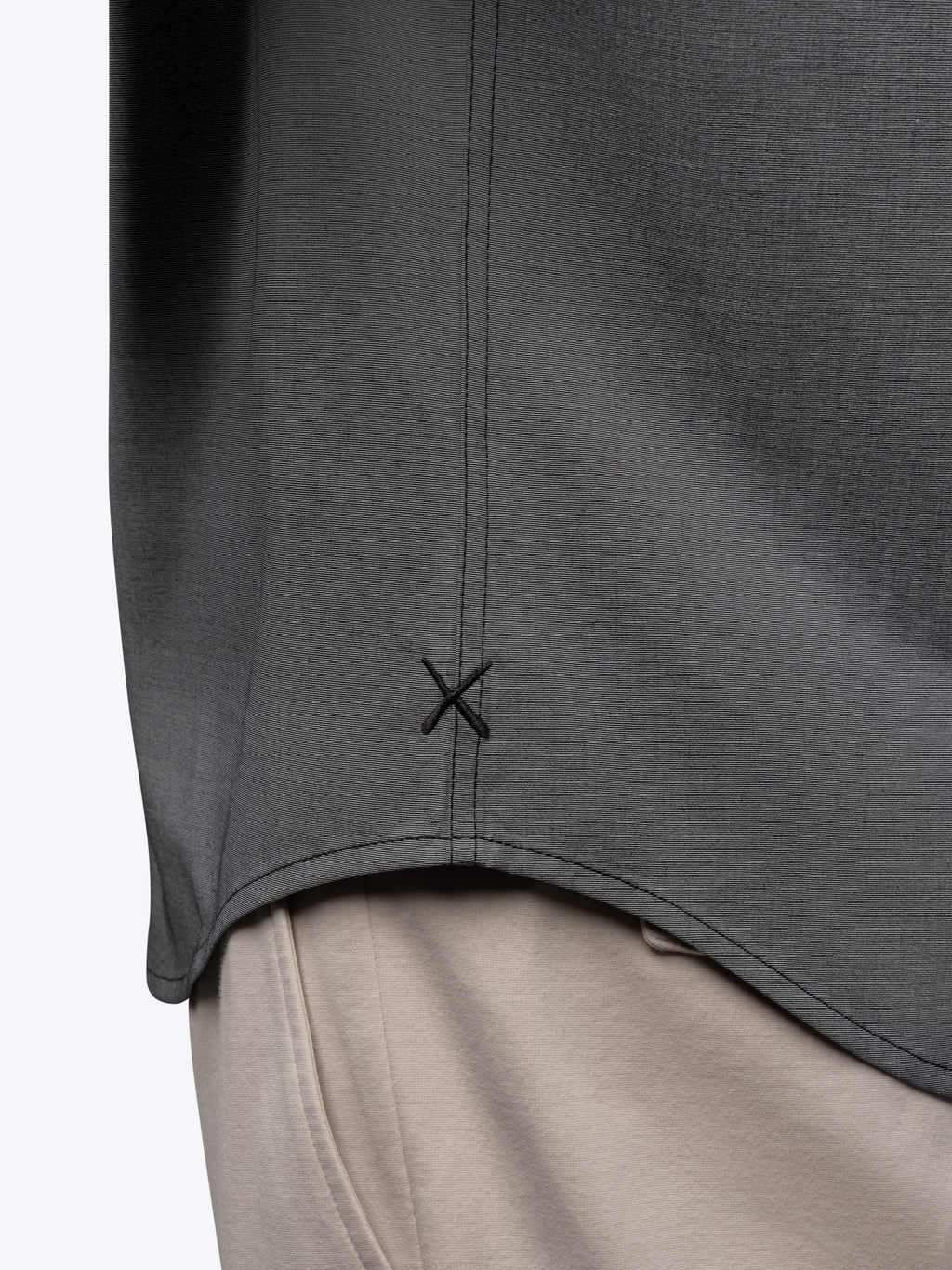 SoHo Short Sleeve Button Up | Heather Black Signature-fit