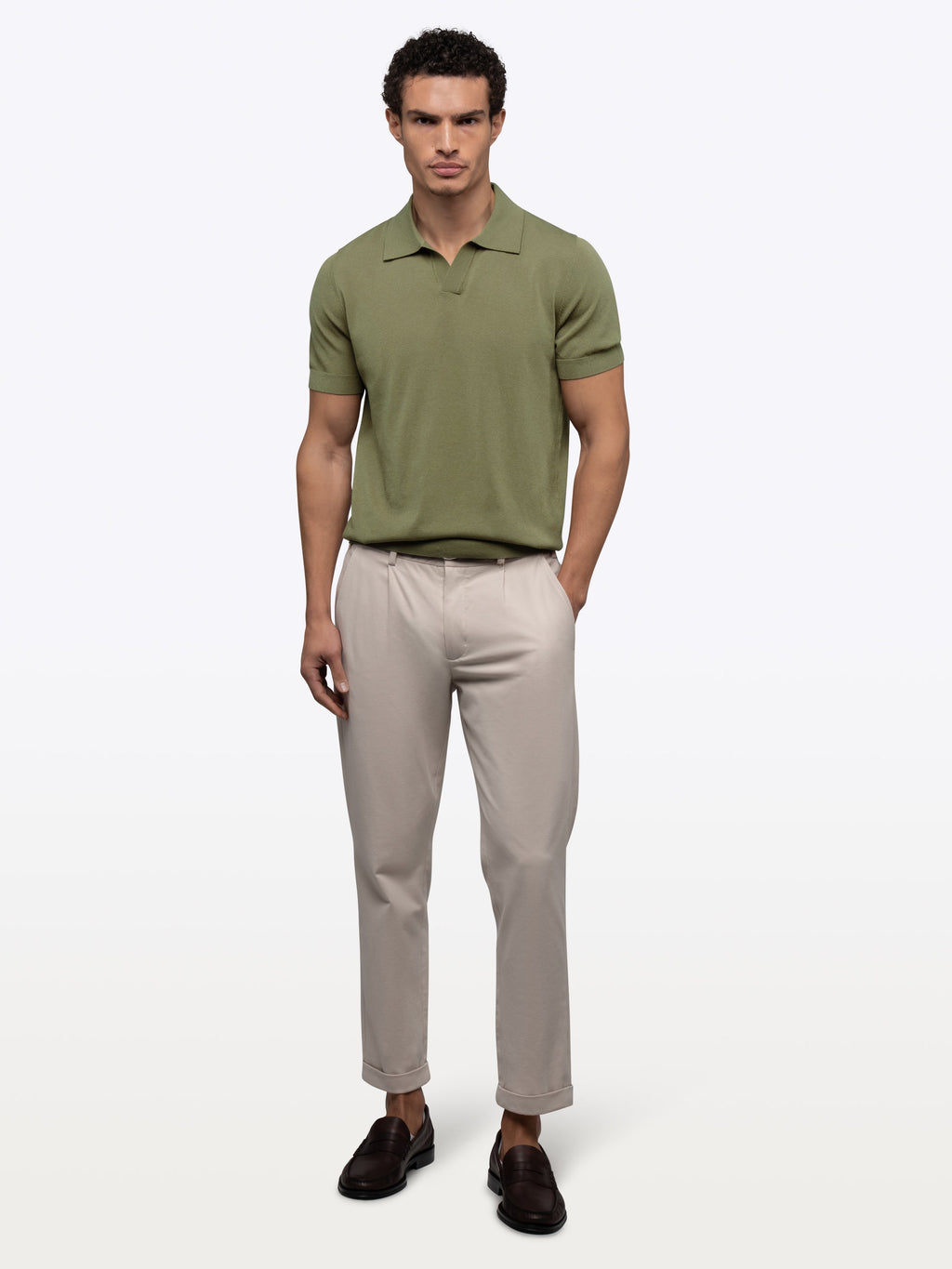 Riviera Knit Polo | Capers Signature-Fit