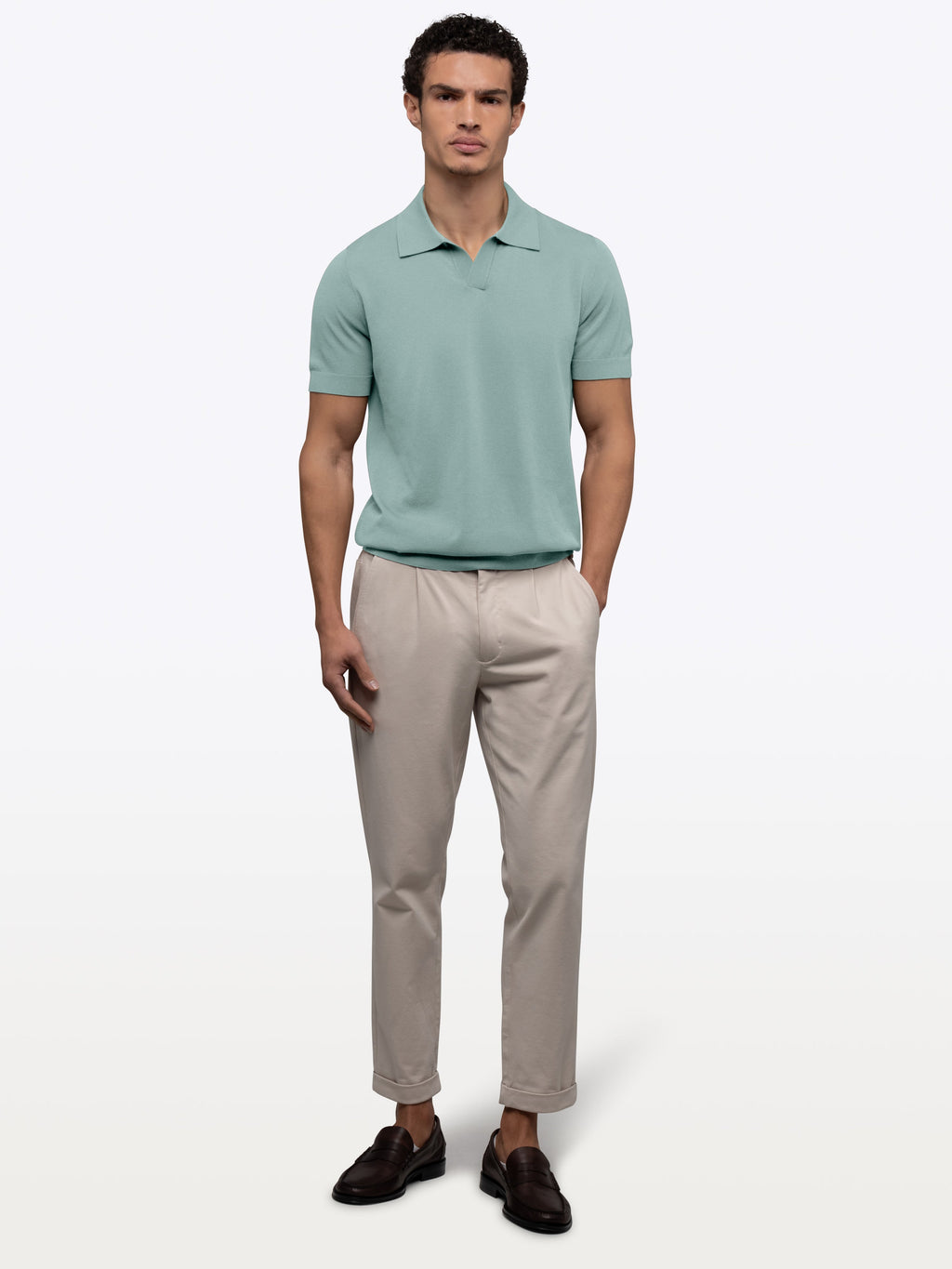 Riviera Knit Polo | Stormy Sea Signature-Fit