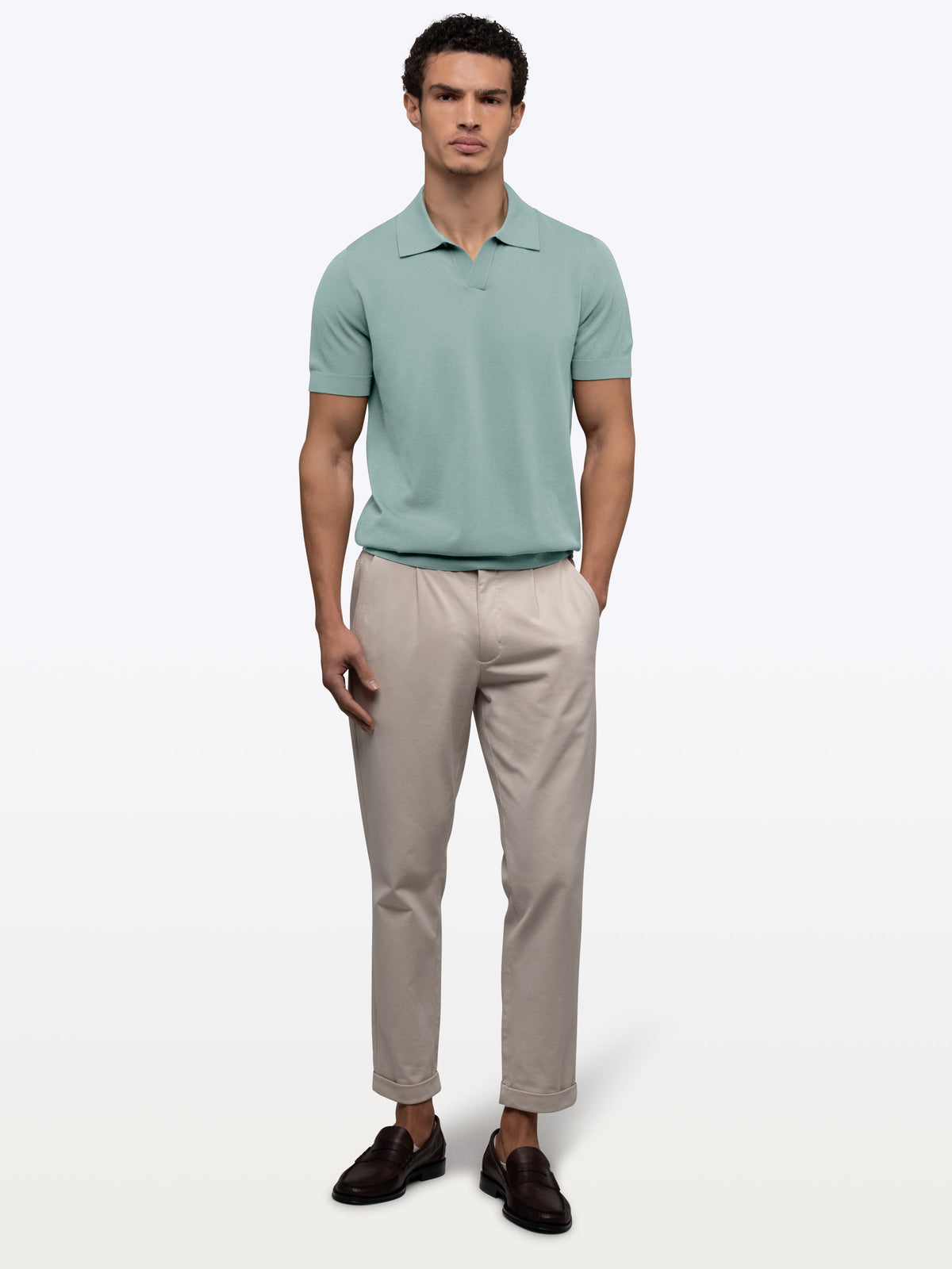 Riviera Knit Polo | Stormy Sea Signature-Fit