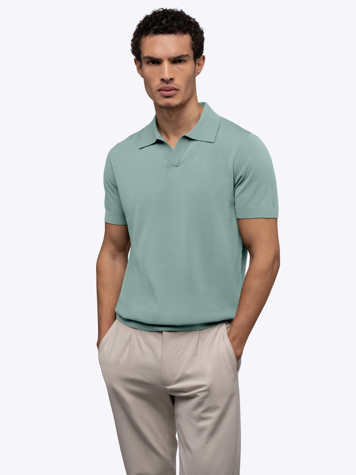 Riviera Knit Polo | Stormy Sea Signature-Fit