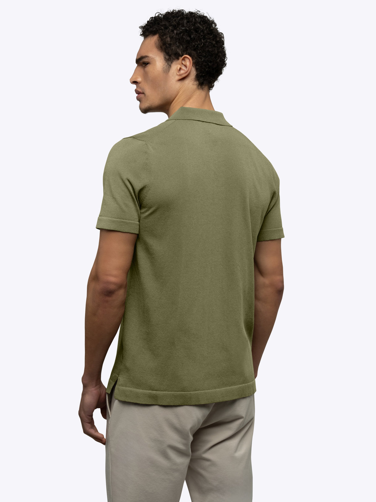 Riviera Knit Button Up | Capers Signature-Fit