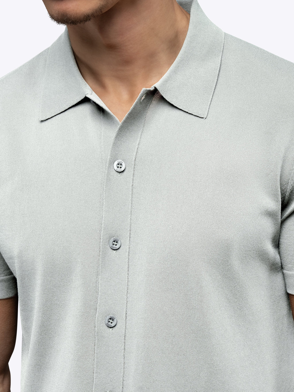 Riviera Knit Button Up | Metal Signature-Fit