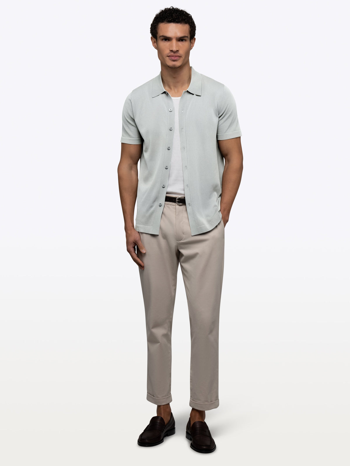 Riviera Knit Button Up | Metal Signature-Fit