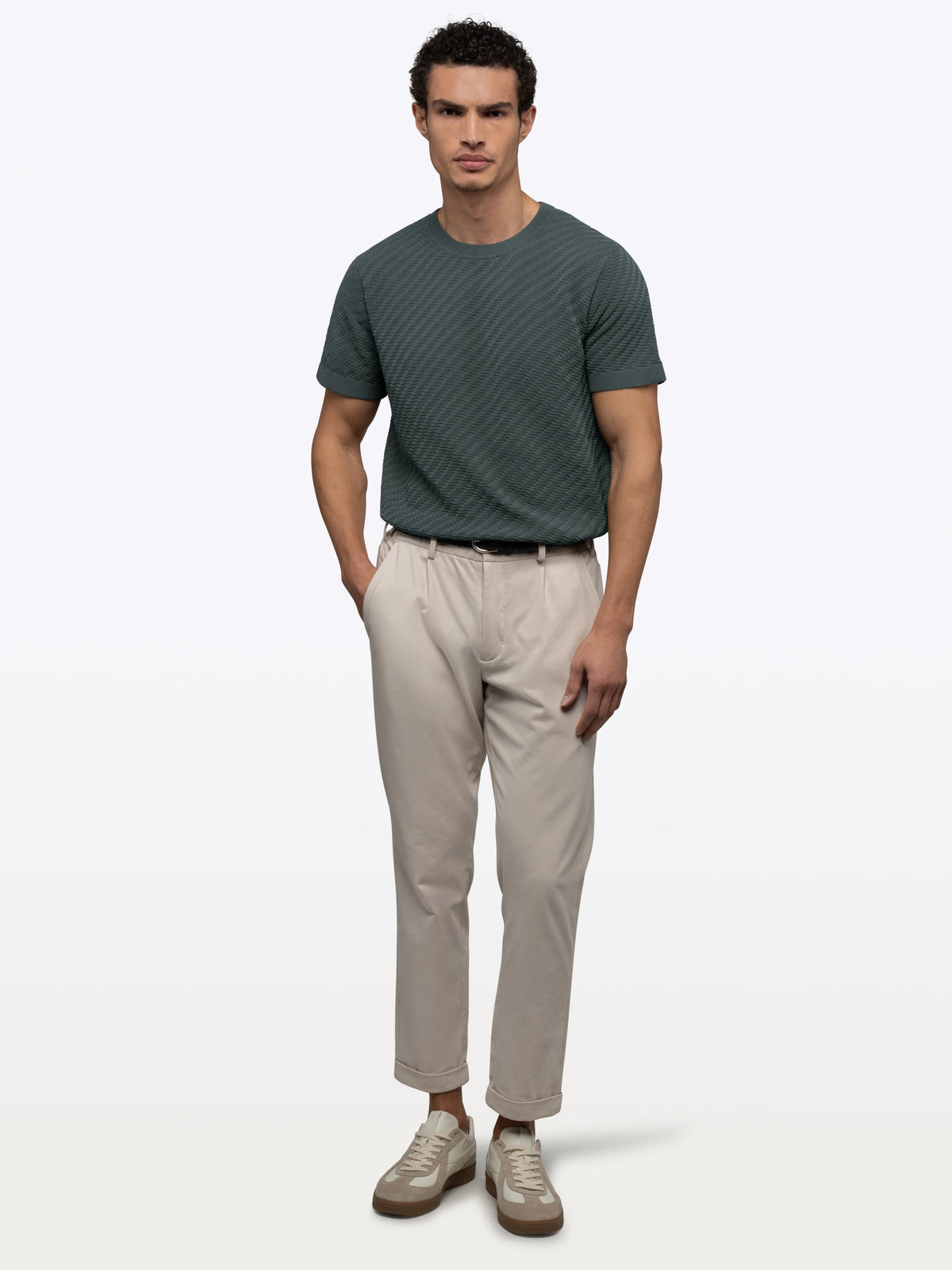 Riviera Knit Textured Tee | Urban Chic Signature-Fit