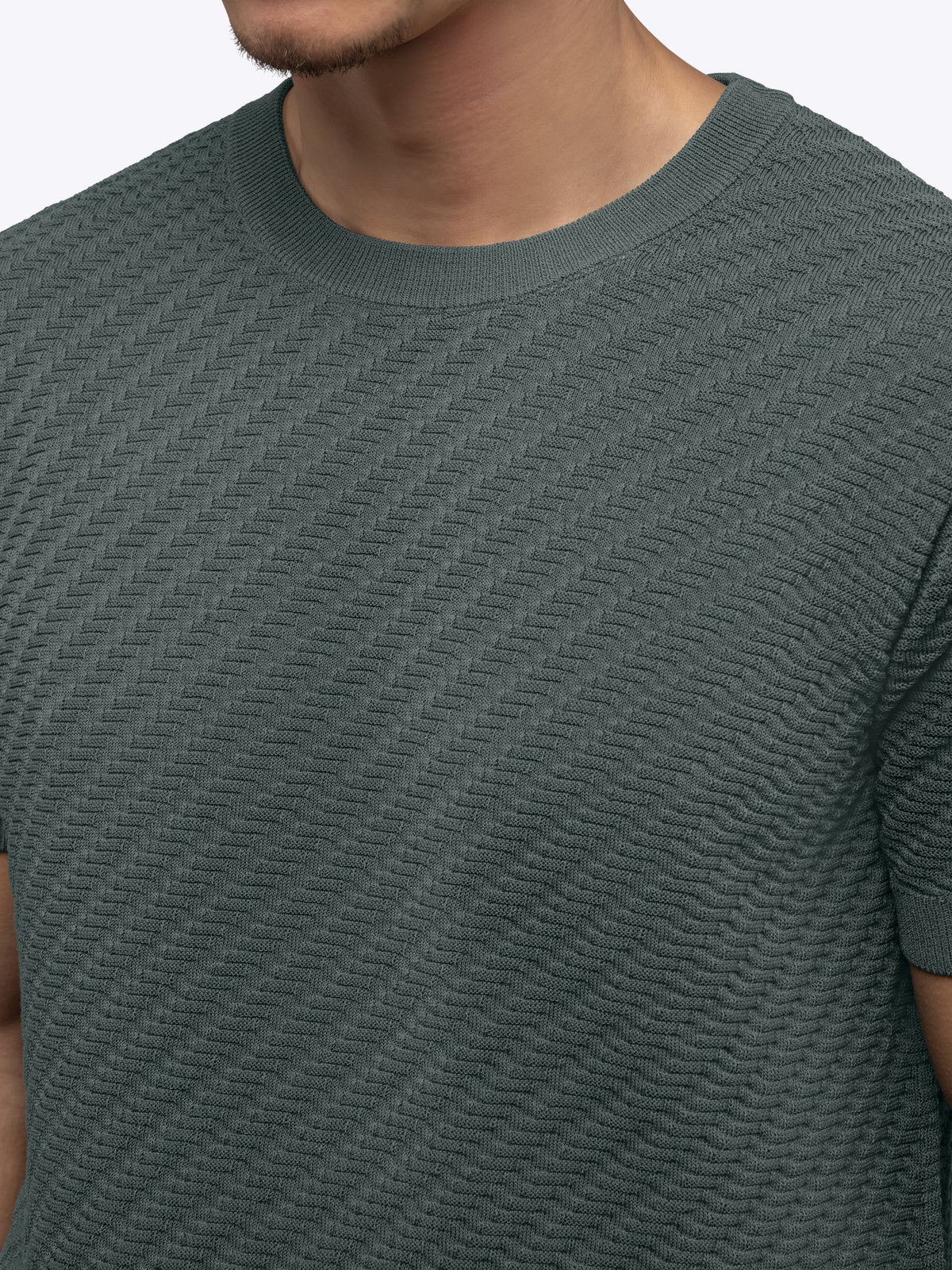Riviera Knit Textured Tee | Urban Chic Signature-Fit