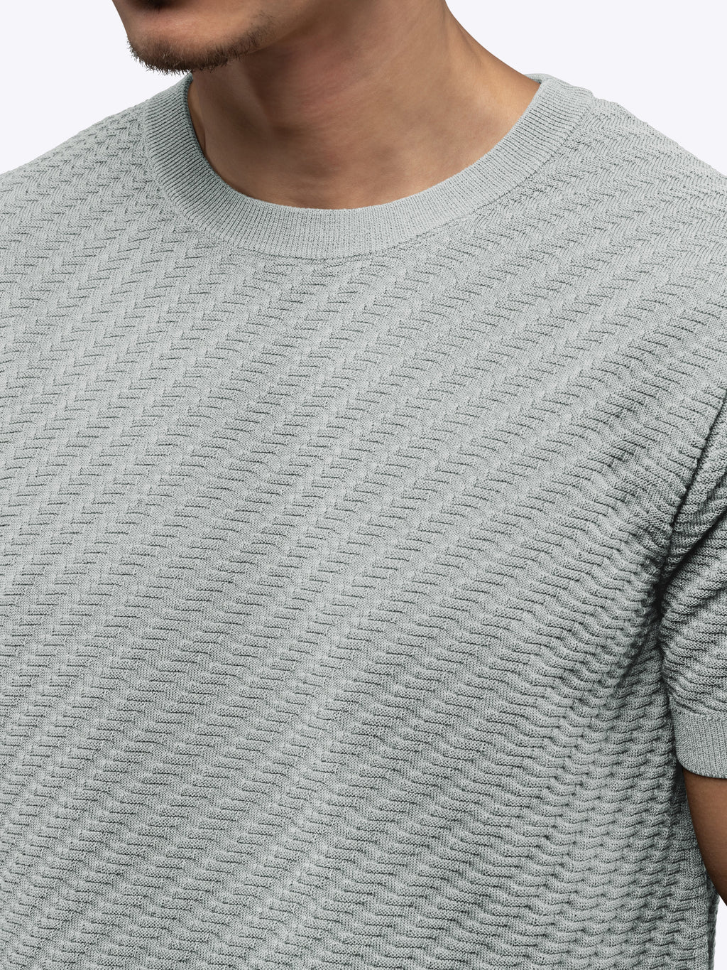 Riviera Knit Textured Tee | Metal Signature-Fit
