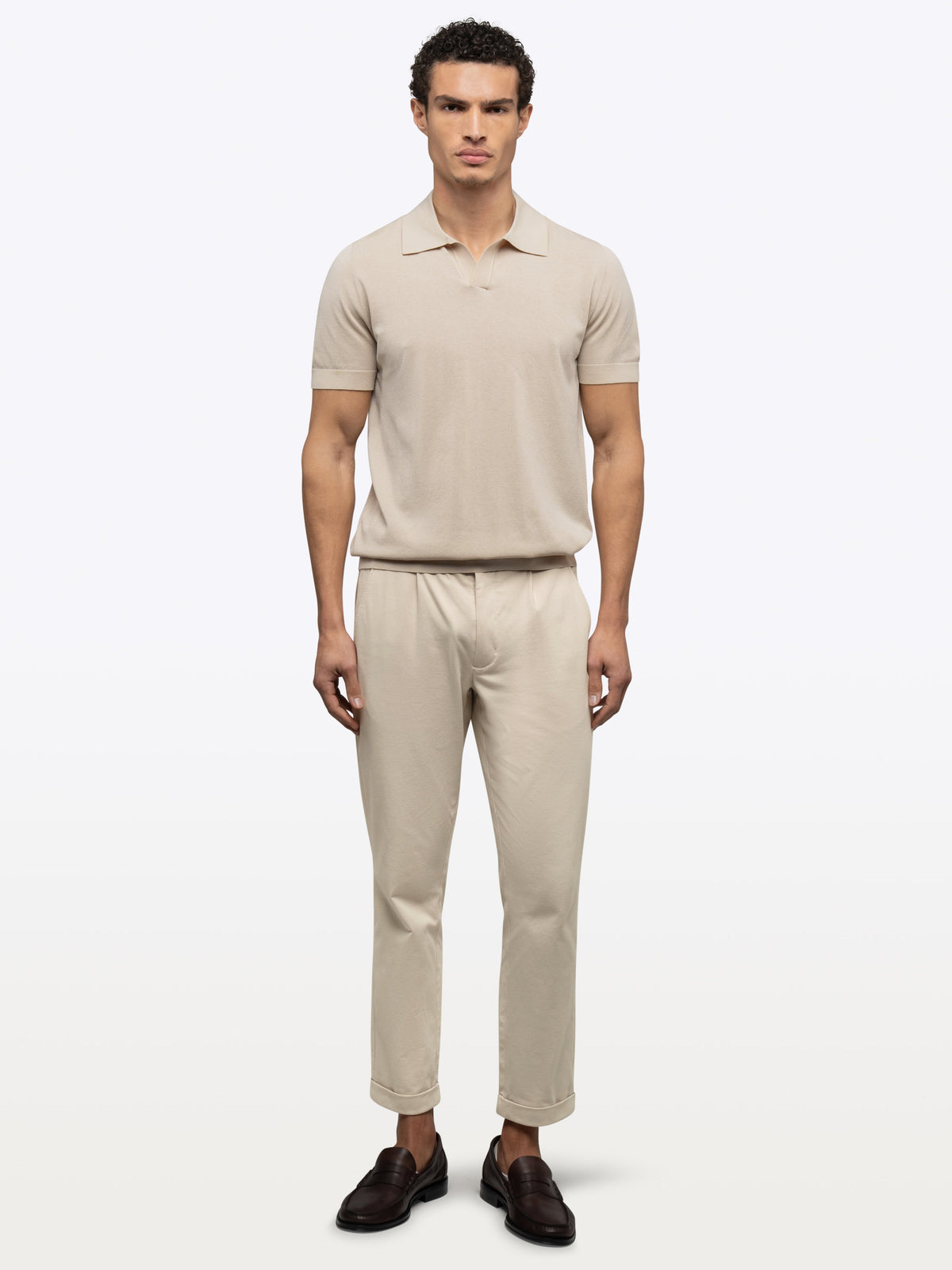 Riviera Knit Polo | Sand Dune Signature-Fit