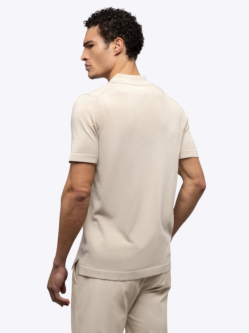 Riviera Knit Button Up | Sand Dune Signature-Fit