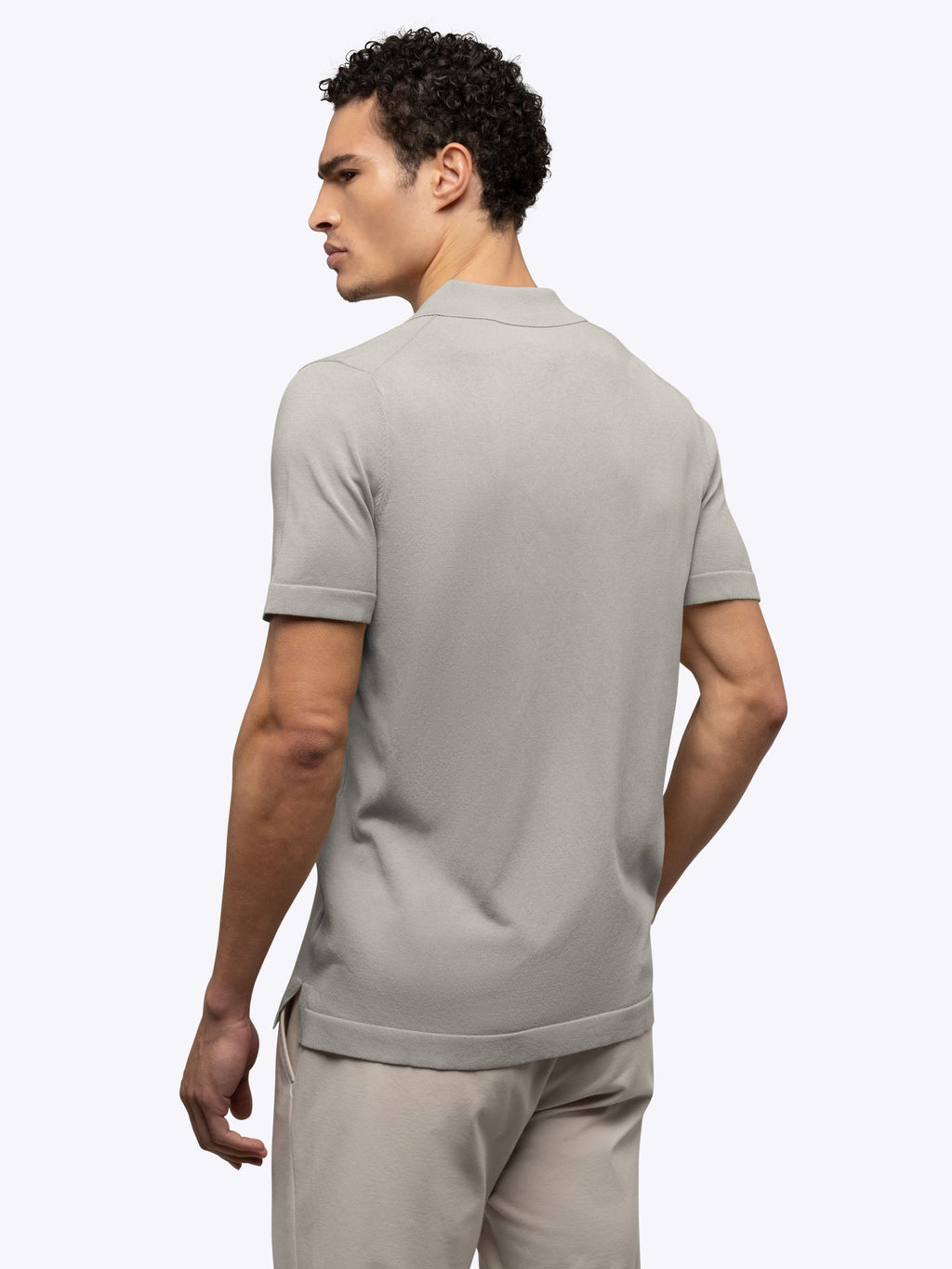 Riviera Knit Button Up | Morning Dove Signature-Fit