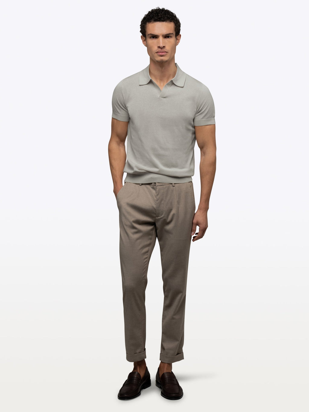 Riviera Knit Polo | Morning Dove Signature-Fit
