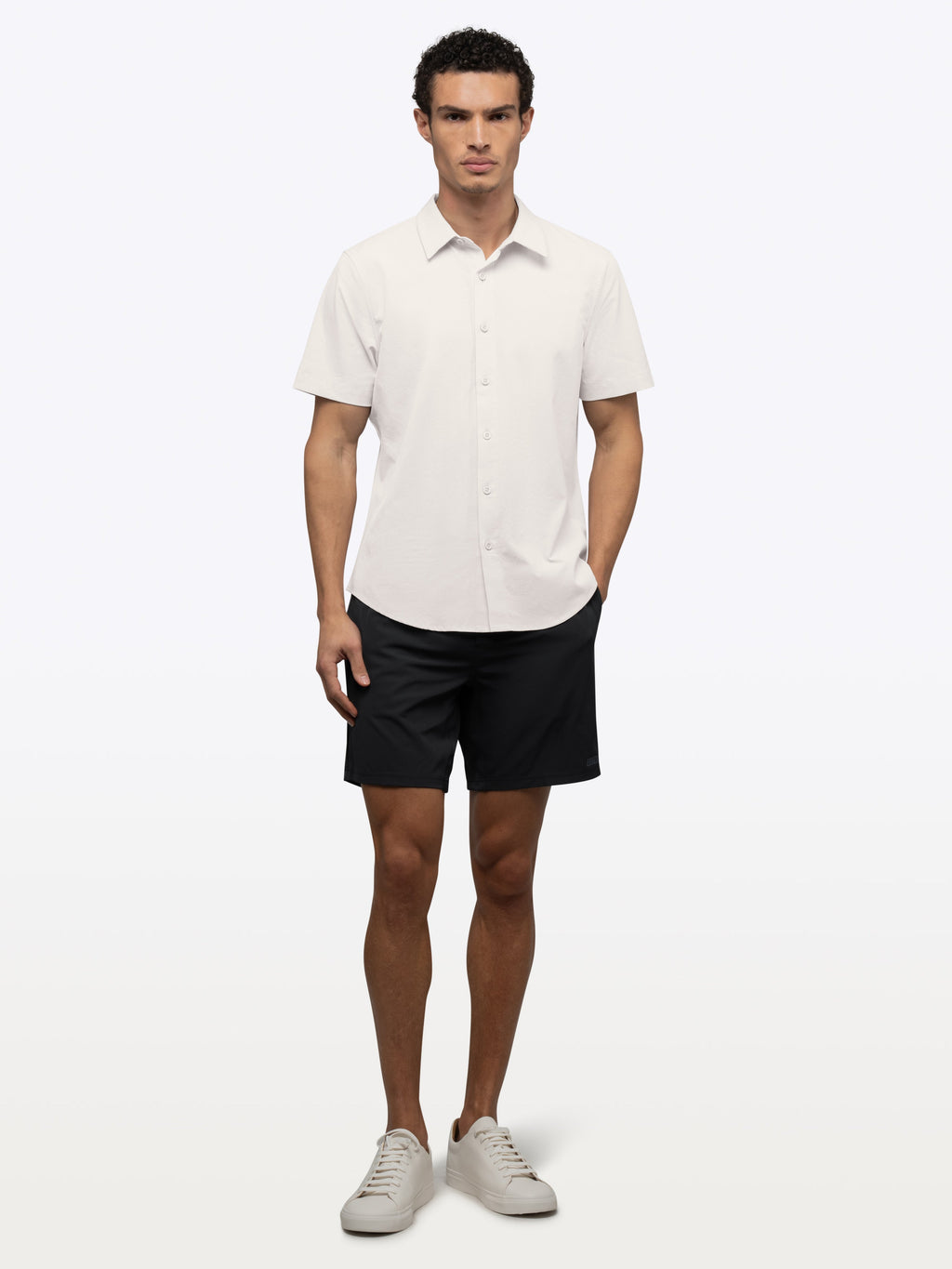 Crossover Button Up | Bone Signature Fit