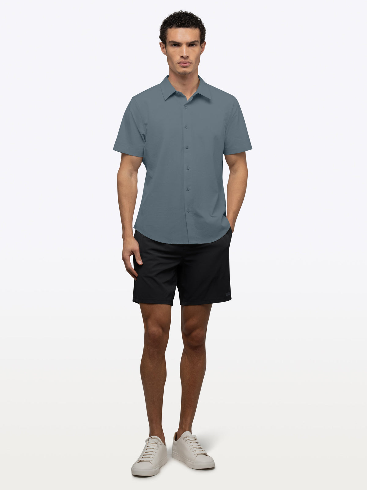 Crossover Button Up | Ocean Storm Signature Fit