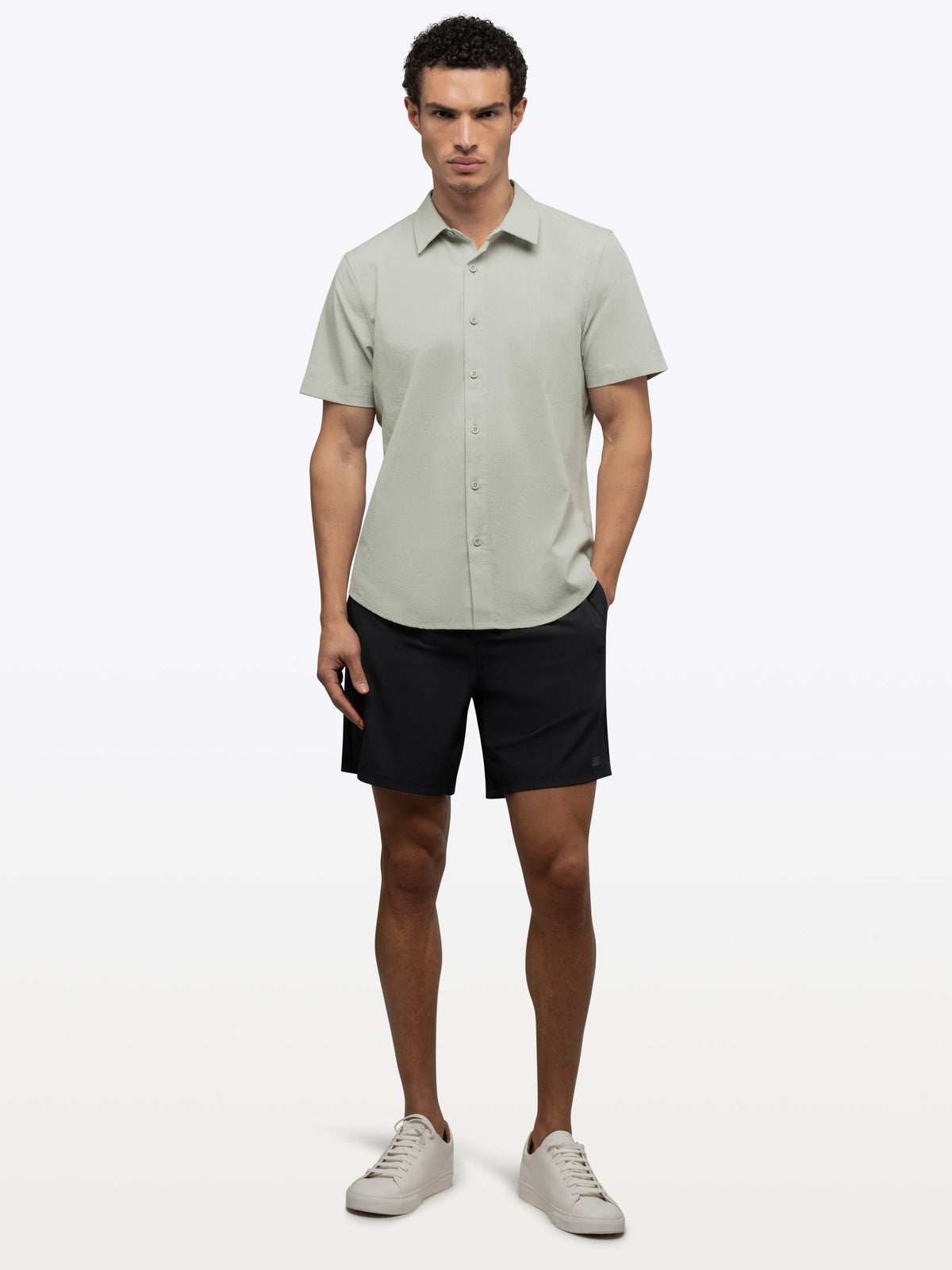 Crossover Button Up | Morning Dove Signature Fit