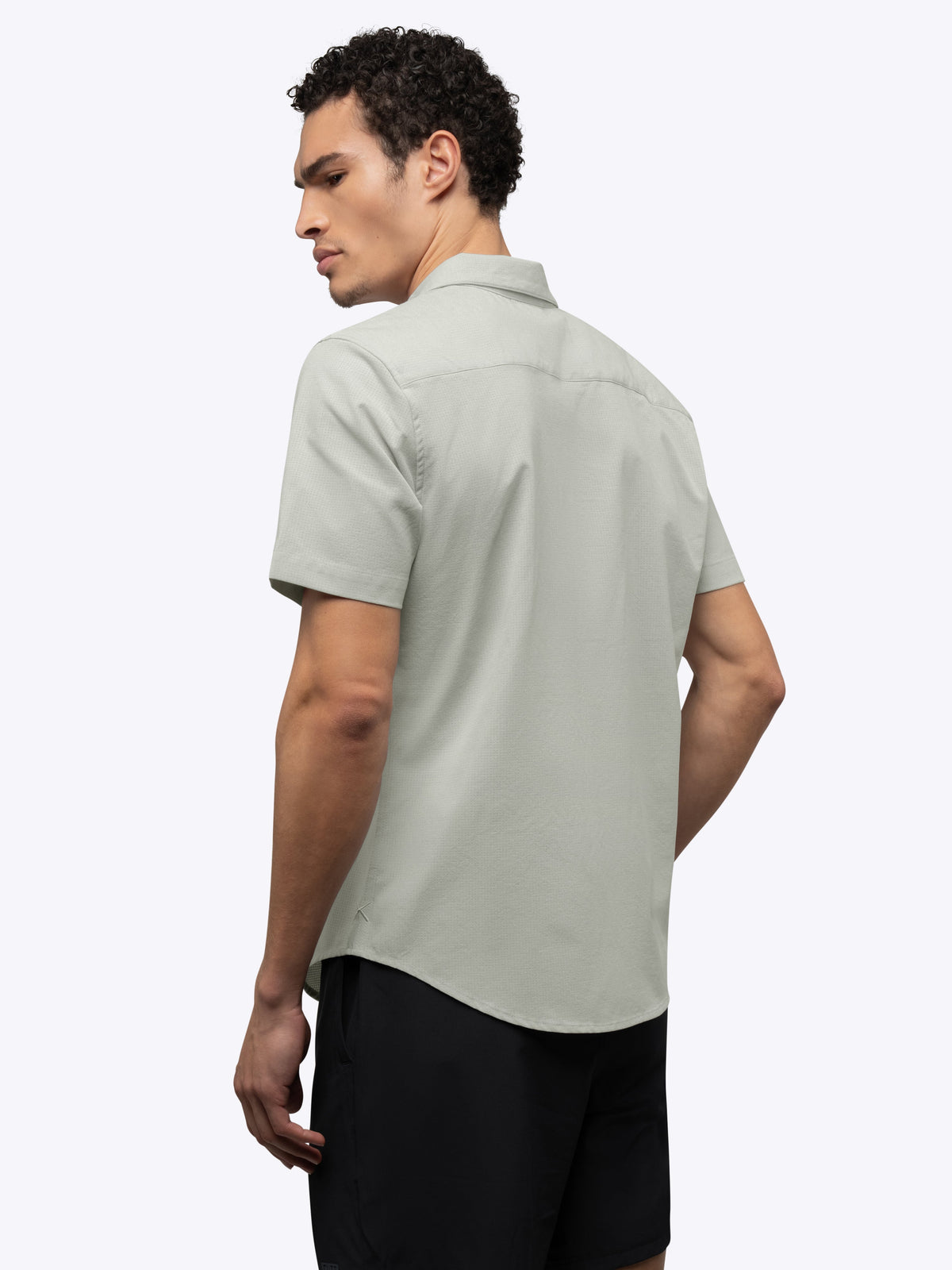Crossover Button Up | Morning Dove Signature Fit