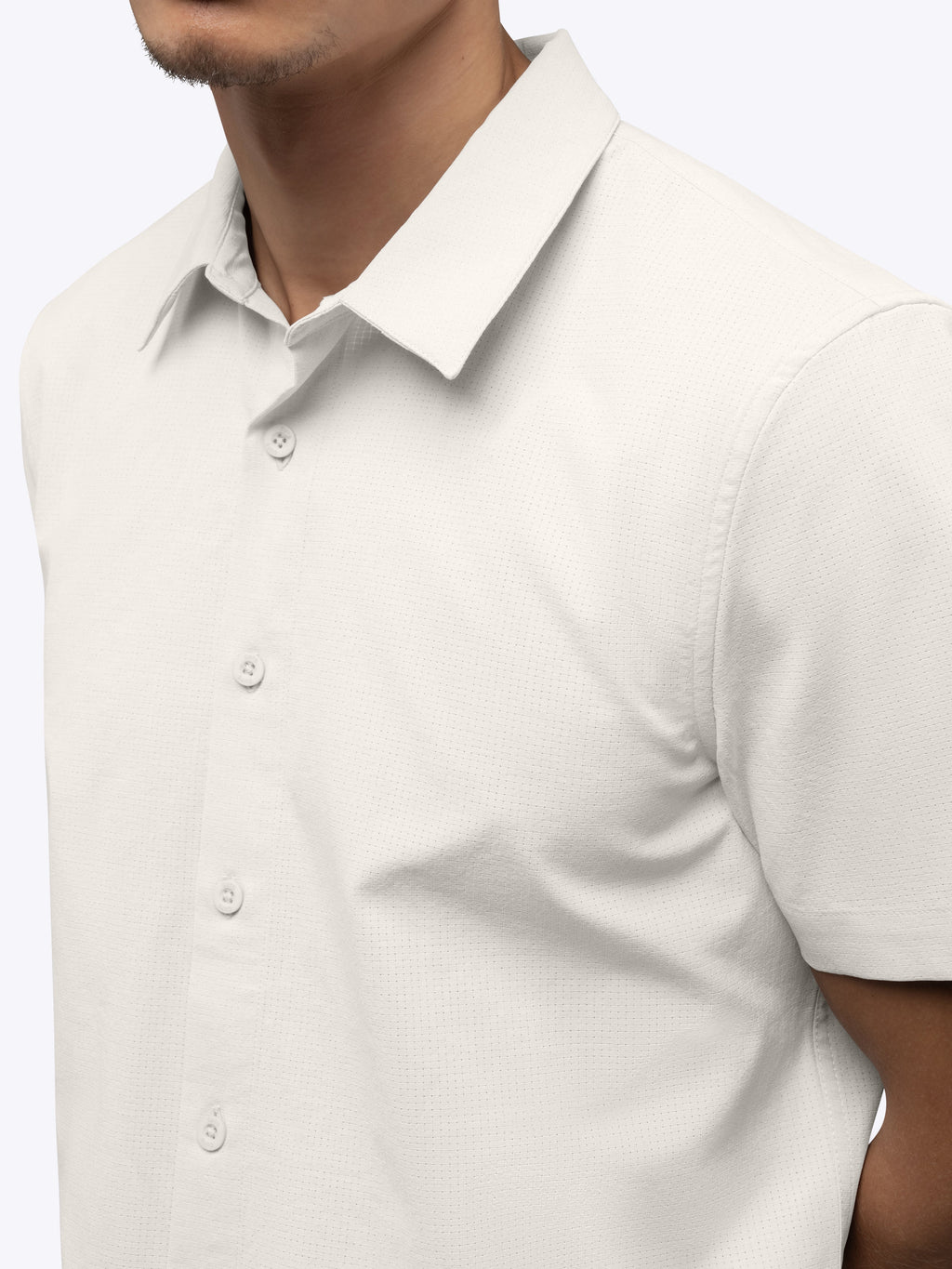 Crossover Button Up | Bone Signature Fit
