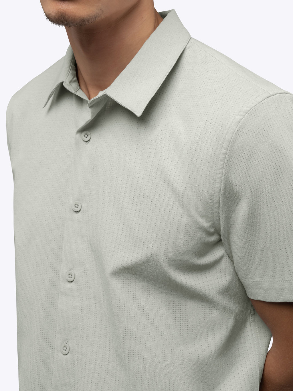 Crossover Button Up | Morning Dove Signature Fit