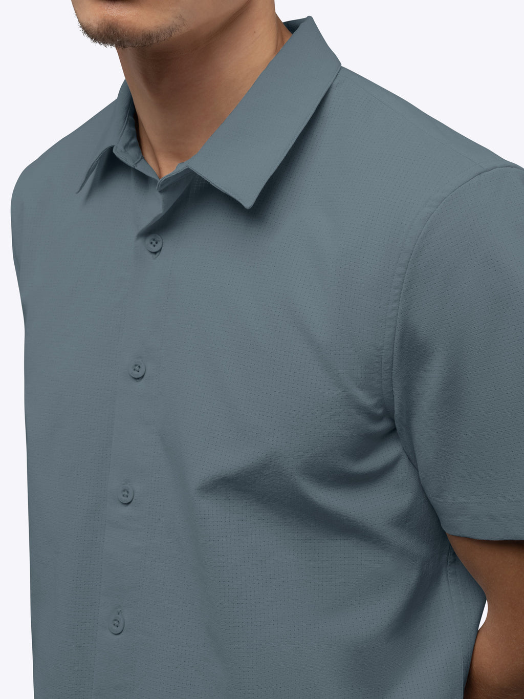 Crossover Button Up | Ocean Storm Signature Fit