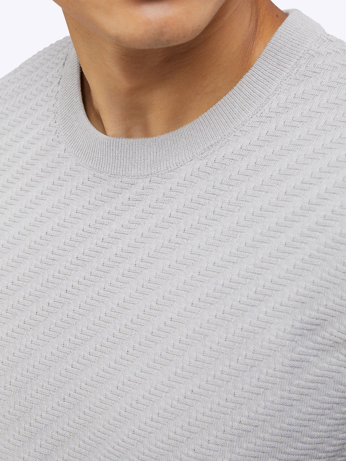 Riviera Knit Textured Tee | Dusky Graphite Signature-Fit