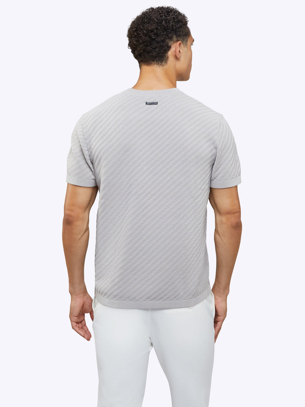 Riviera Knit Textured Tee | Dusky Graphite Signature-Fit