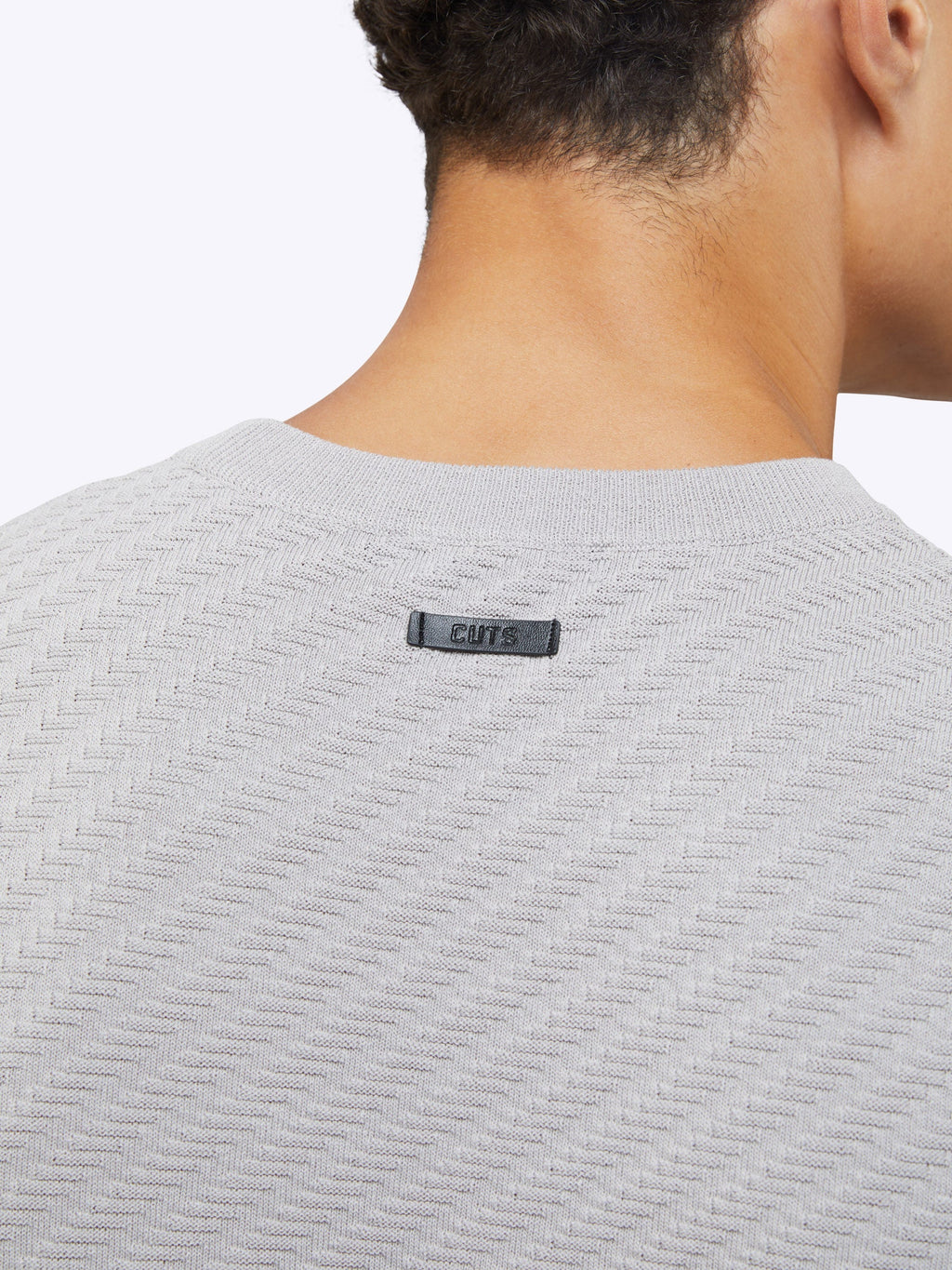 Riviera Knit Textured Tee | Dusky Graphite Signature-Fit