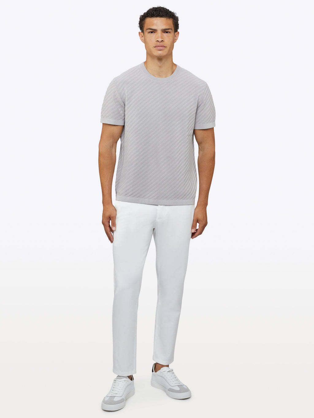 Riviera Knit Textured Tee | Dusky Graphite Signature-Fit