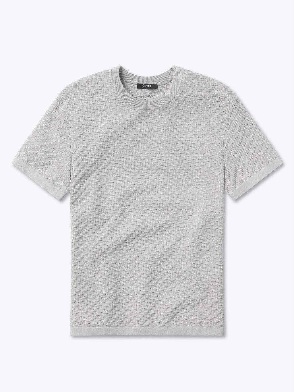 Riviera Knit Textured Tee | Dusky Graphite Signature-Fit