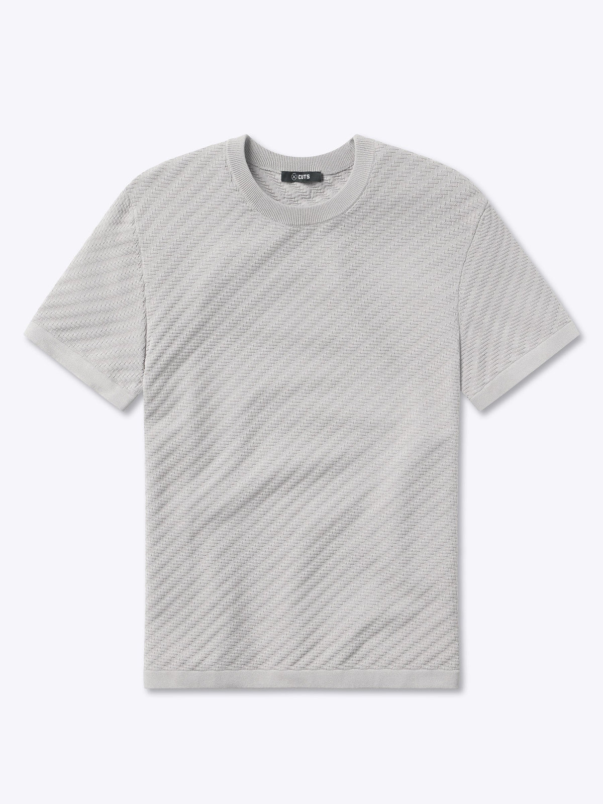 Riviera Knit Textured Tee | Dusky Graphite Signature-Fit