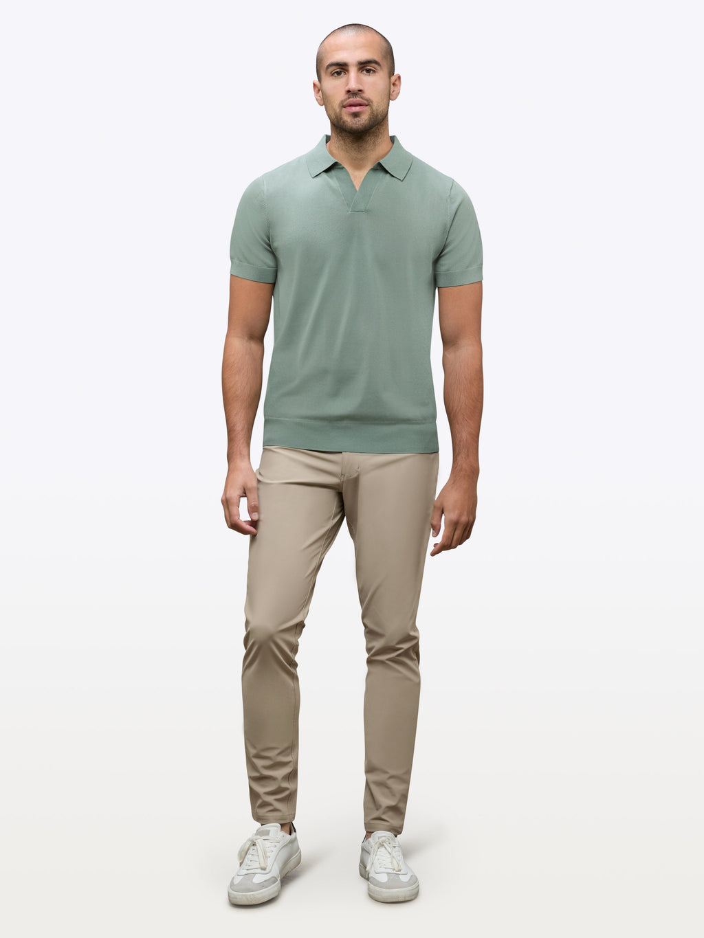 Riviera Knit Polo | Basil Signature-Fit