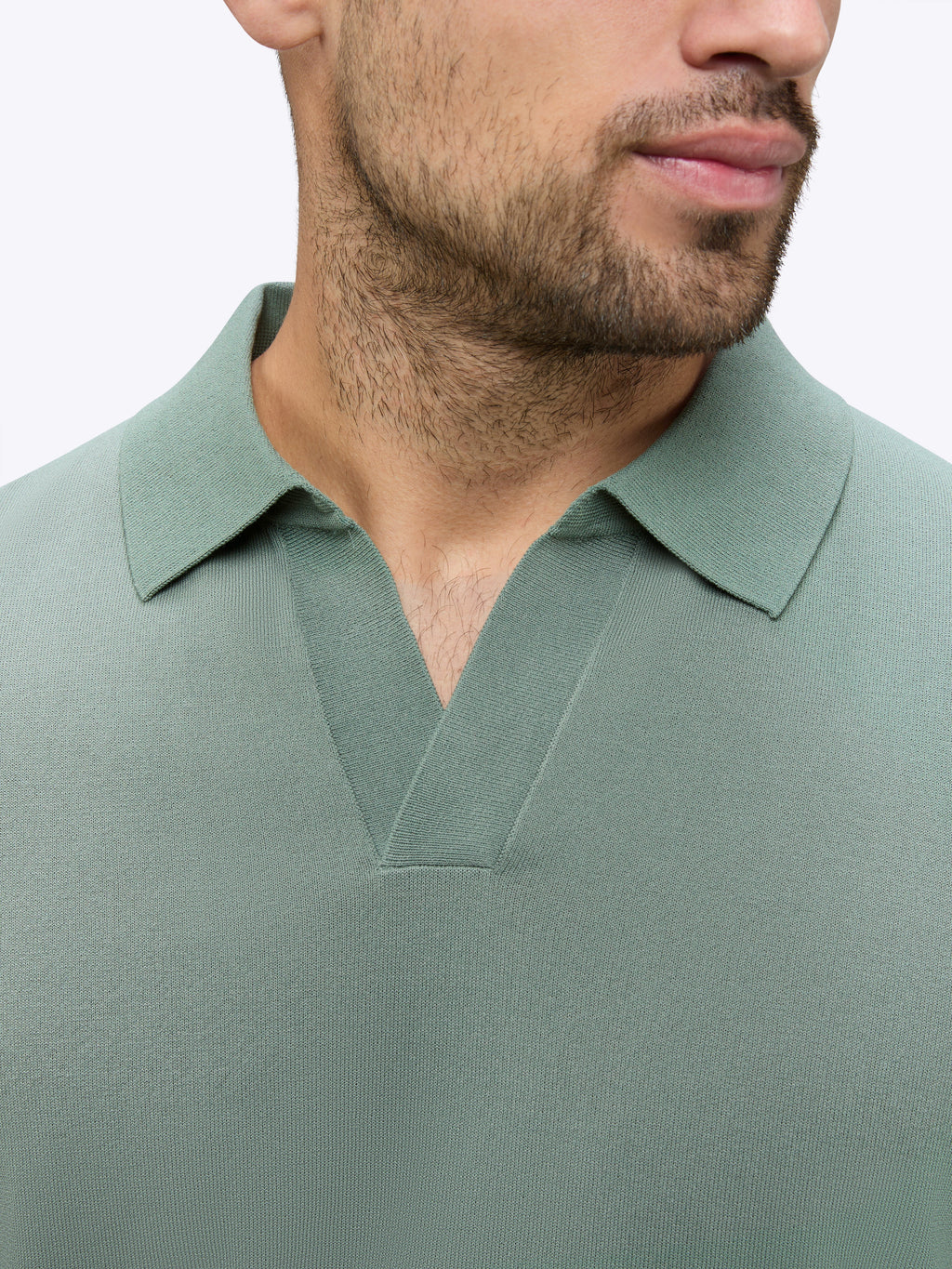 Riviera Knit Polo | Basil Signature-Fit