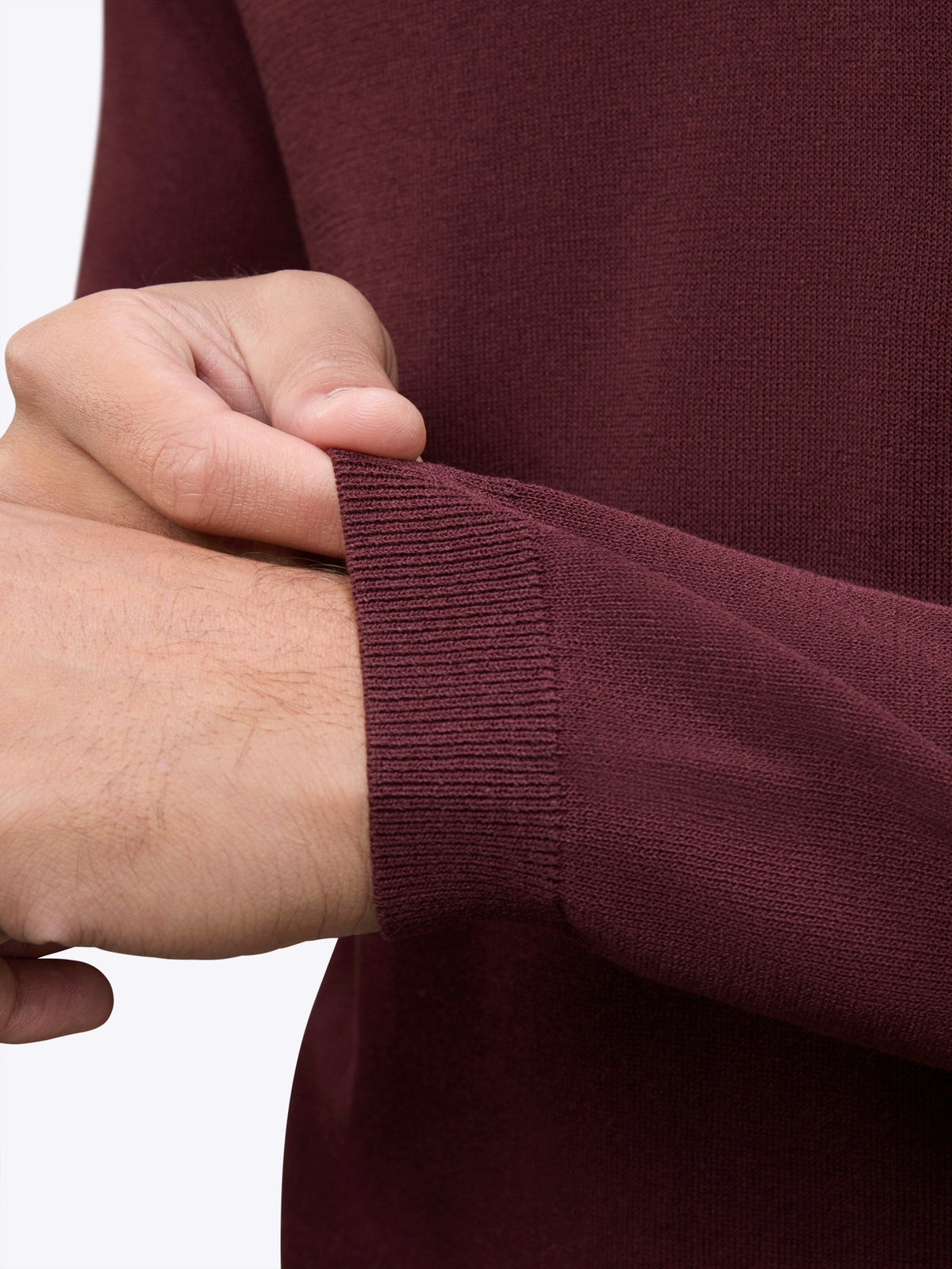 Riviera Knit Long Sleeve Polo | Deep Cranberry Signature-Fit