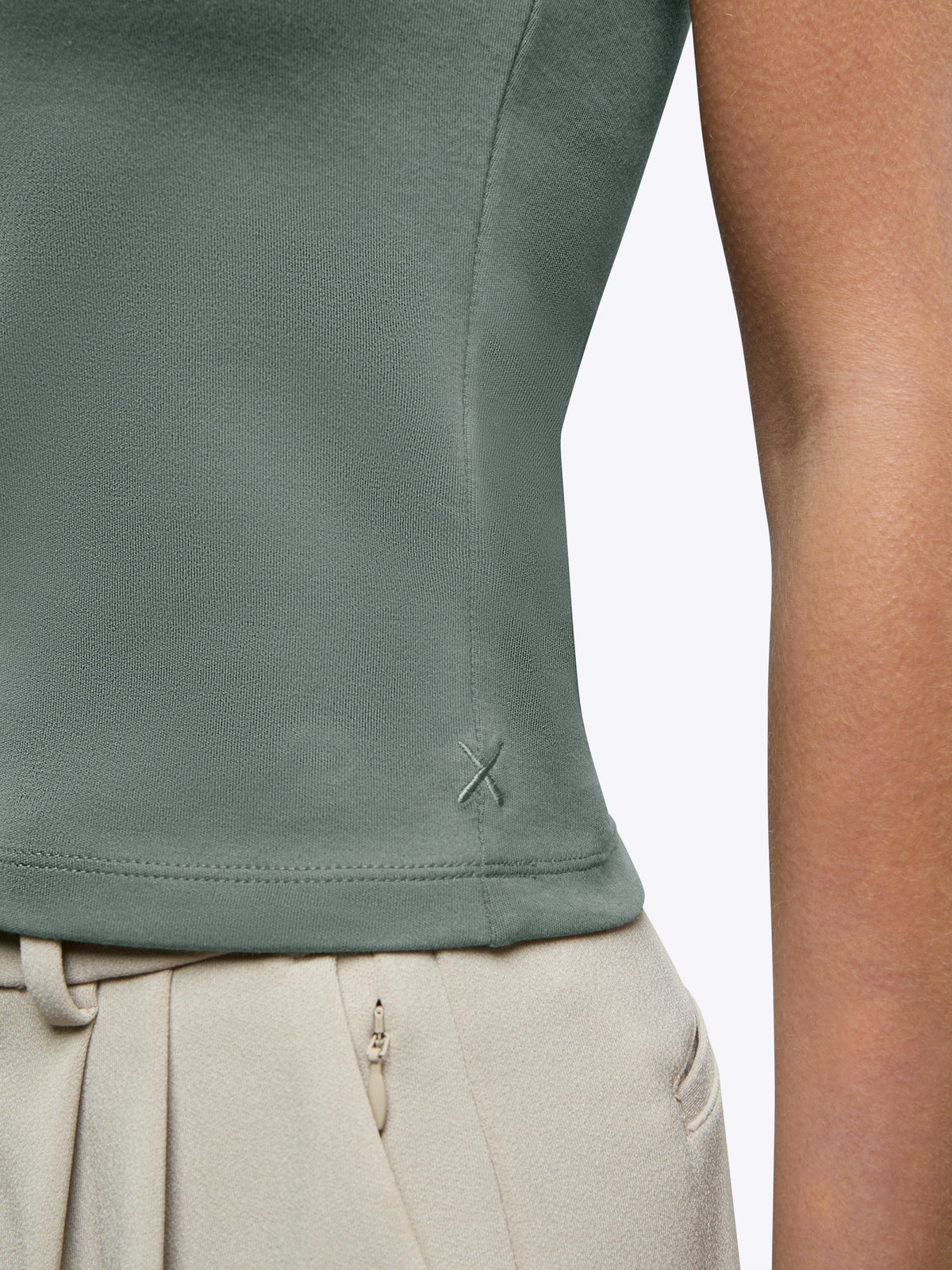 Tomboy Tee | Sage Slim-fit Tomboy-Cotton™