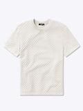 Riviera Knit Textured Tee | Ecru Signature-Fit