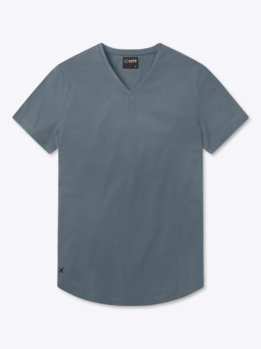 AO V-Neck Curve-Hem Tee | Ocean Storm Signature-fit PYCA Pro®