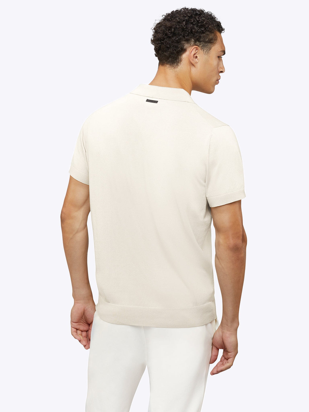Riviera Knit Polo | Eggshell Signature-Fit