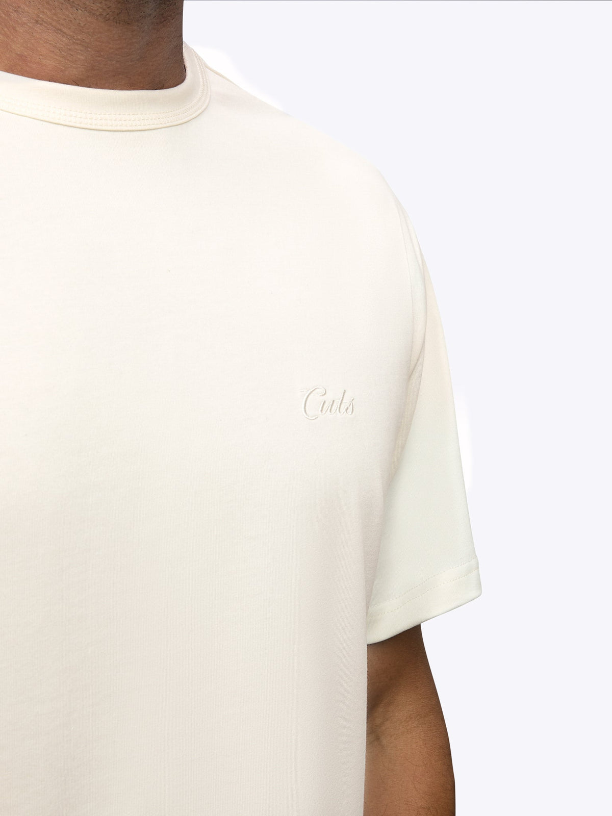 Script Overtime Tee | Eggshell Relaxed-Fit