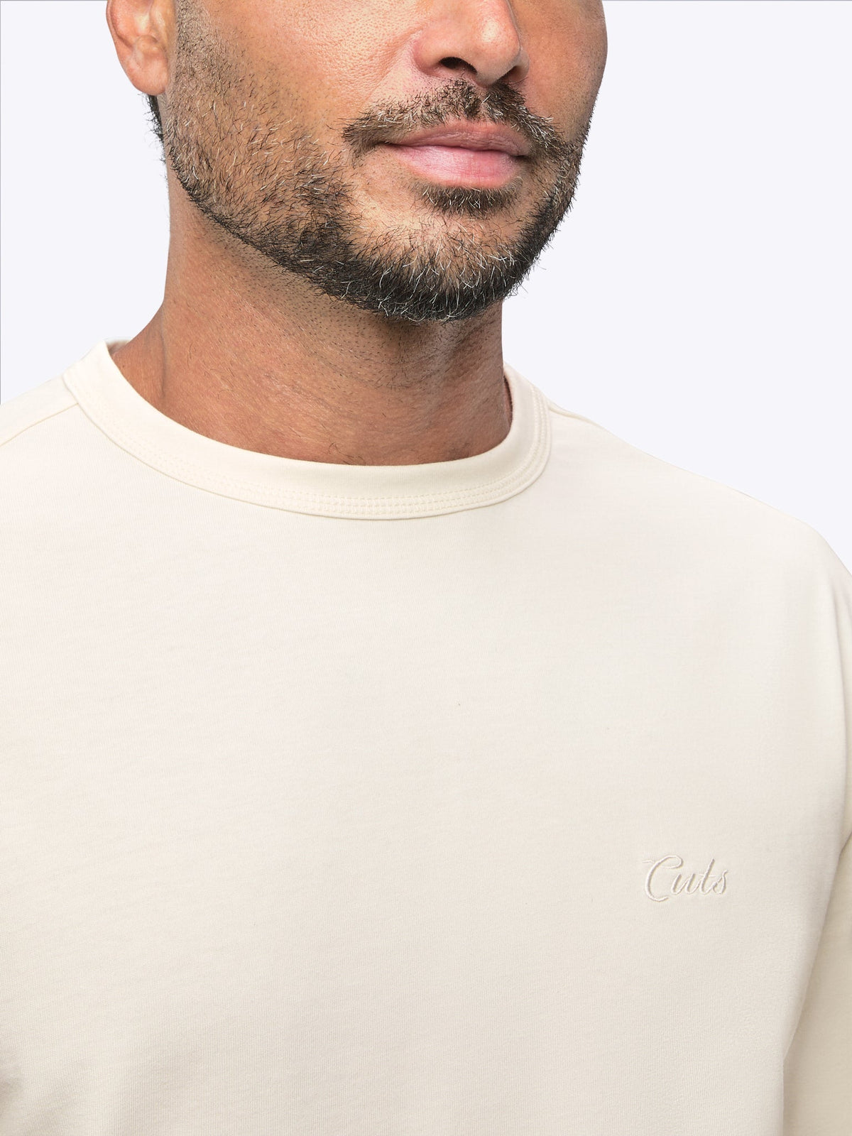 Script Overtime Tee | Eggshell Relaxed-Fit